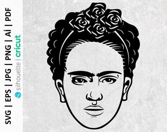 Download 1 Frida Kahlo Mexican Painter Tattoo Stiker Svg Png Pdf Ai Eps Dxf Picture File Best Cut Instant Download Digital Art Collectibles System Alfa Taxi At