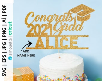 Download Graduation Cake Topper Svg Etsy