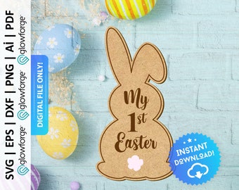 My 1st Easter Baby Photo Prop Svg, My First Sign, Milestone Sign, My First Easter Keepsake, Newborn Photo Prop, Glowforge Cut File - PD0187