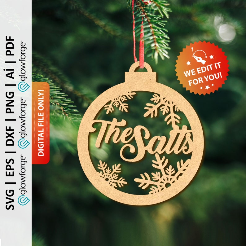 Personalized Name Christmas Ornament Svg Name Ornament Svg - Etsy