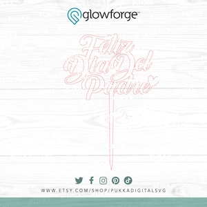 Feliz Dia del Padre Cake Topper Svg, Spanish Happy Father's Day Svg, Spanish Cake Topper, Dad Cake Topper Svg, Dad Cupcake Topper - PD0264 image 4