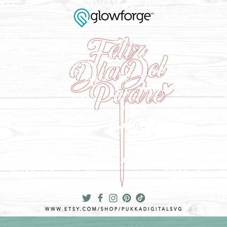 Feliz Dia del Padre Cake Topper Svg, Spanish Happy Father's Day Svg, Spanish Cake Topper, Dad Cake Topper Svg, Dad Cupcake Topper - PD0264 image 4