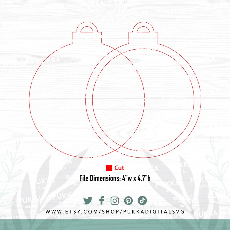 Laser Cut Ornament Svg Round Blank Ornament Svg Photo Etsy