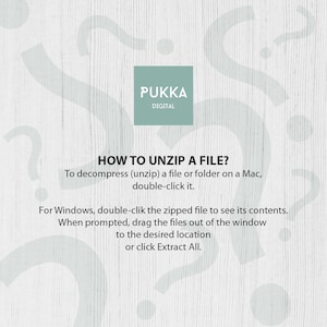K&ouml;nnte beinhalten: Ein wei&szlig;er Hintergrund mit einer hellgrauen Holzmaserung. Der Text "PUKKA DIGITAL" befindet sich in einem schwarzen Kasten in der Mitte des Bildes. Der Text "HOW TO UNZIP A FILE?" ist in schwarzer Schrift oben im Bild. Der Text darunter erkl&auml;rt, wie man eine Datei auf einem Mac und Windows entpackt.