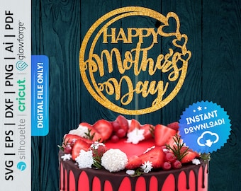 Mothers Day Cake Disc, Cake Charm, Acrylic Cake Disc, 5cm Cake Charm,  Mothers Day Cake Topper 