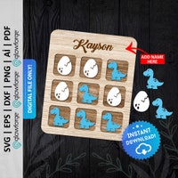 Easter Tic Tac Toe SVG File for Glowforge, Laser Cut Files/ Kids ...