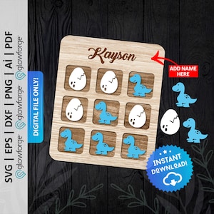 Tablero de tres en raya de Pascua Glowforge Svg, regalo de Pascua Svg, archivo CNC de Pascua, decoración de Pascua Svg, huevo de Pascua Svg, archivo cortado con láser - PD0083