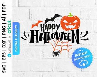 Happy Halloween Svg, Halloween Shirt Svg, Halloween Svg, Halloween Png, Halloween Sign Svg, Fall Svg, Pumpkin Svg, Halloween Decor - PD0393