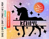 Personalized Unicorn Name Svg, Unicorn Clip Art, Unicorn Vector File, Unicorn Cricut, Unicorn Cut File, Cricut and Silhouette Svg - PD0133