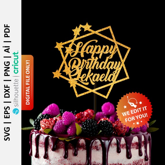 Decoration Gateau Anniversaire, Joyeux Anniversaire Cake Topper,Cake topper  gâteau d'anniversaire,Happy Birthday Cake Topper,pour Décorer Gâteau  d'anniversaire Fête (Or) : : Cuisine et Maison