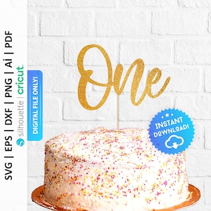 One Cake Topper - Etsy