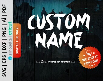 Ninja-thema aangepaste naam Svg, aangepaste woorden Svg, aangepaste naam kalligrafie, aangepaste naam png - PD0270