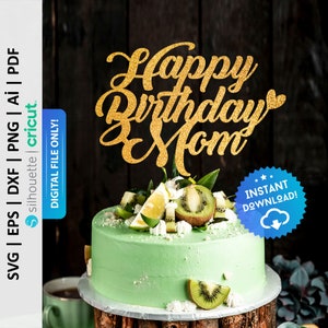 Alles Gute zum Geburtstag Mama Clipart, Cake Topper Schmuck, Happy Birthday Mama Clipart, Happy Birthday Mama Clipart, Instant Download - PD0391