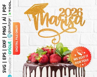 Personalized Graduation Cap Svg, Class of 2026 Png : Digital Download - PD0274