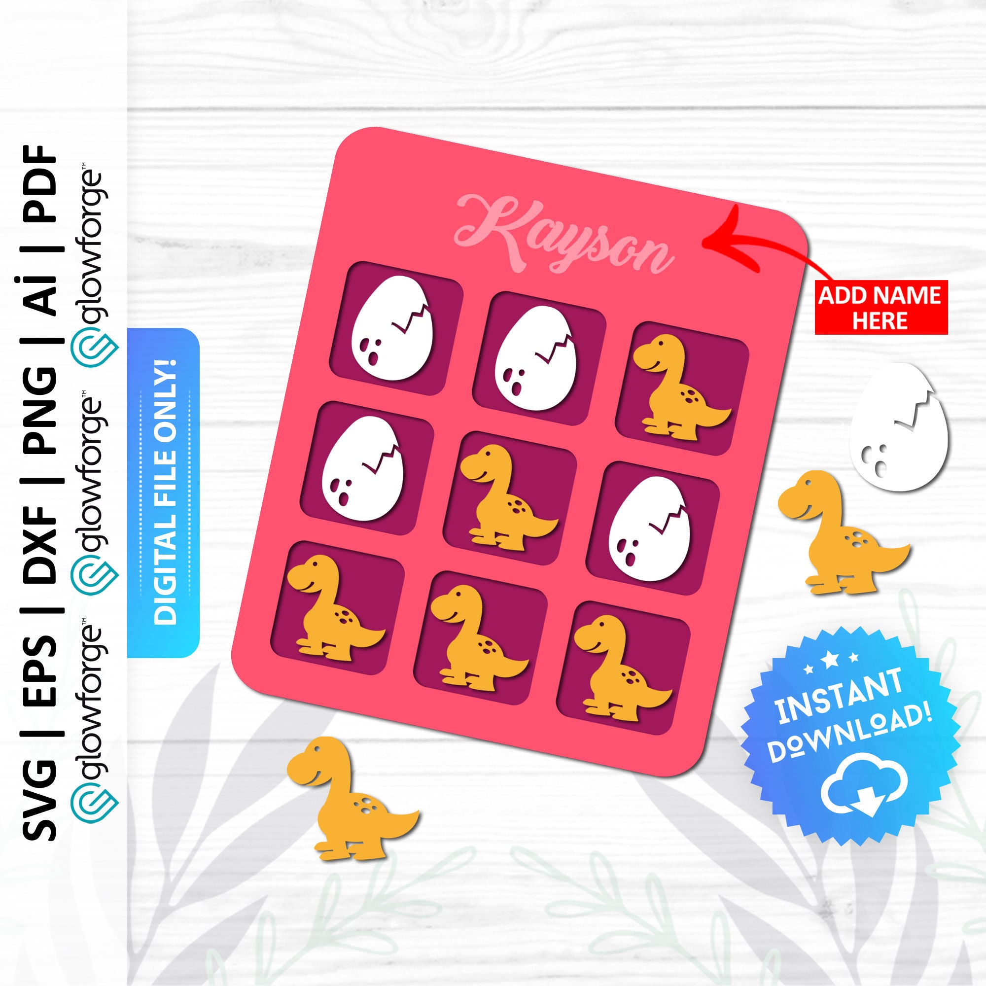 Happy Easter Tic Tac Toe Board Glowforge Svg Easter Gift Svg - Etsy