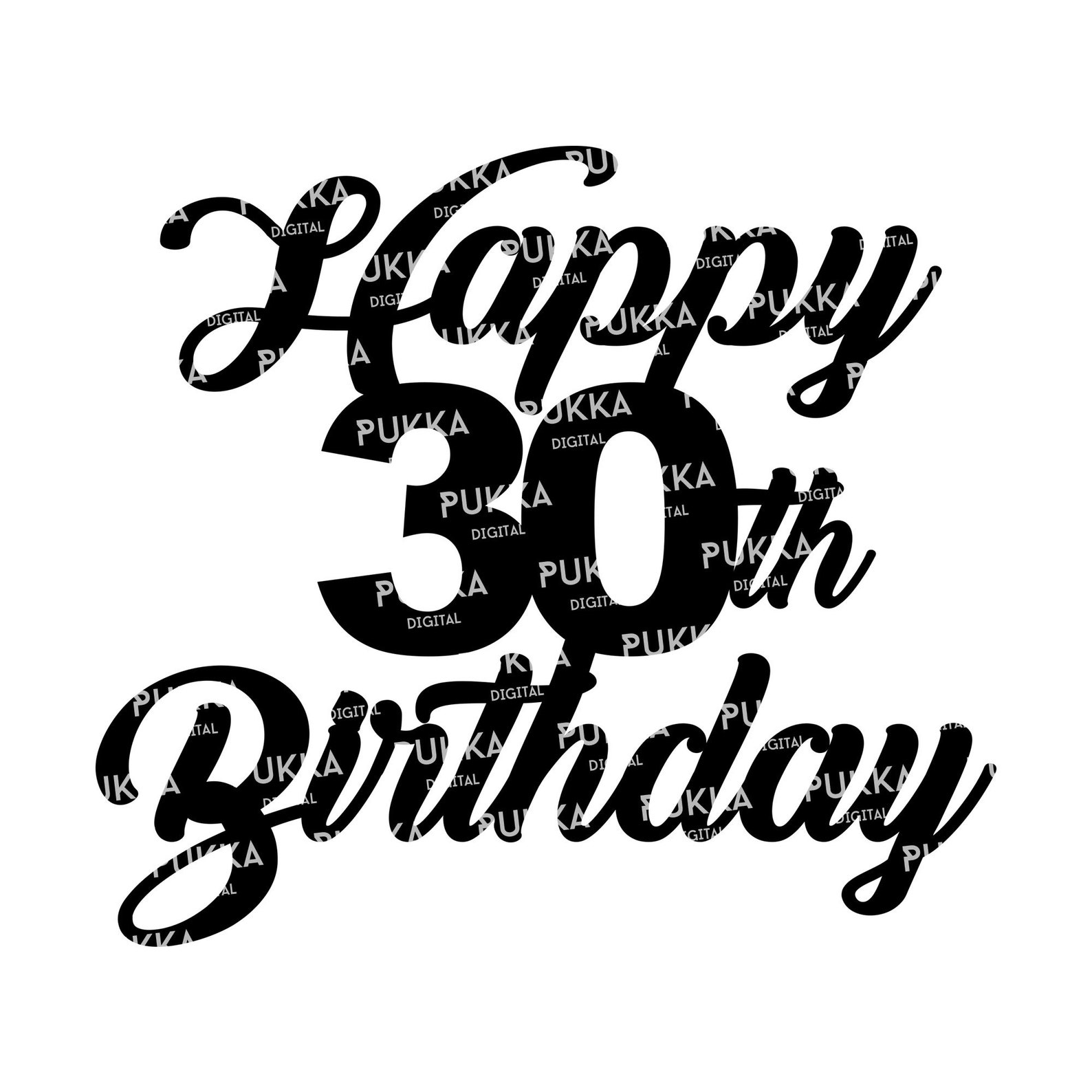30th Birthday Cake Topper Svg Cake Topper Svg Happy | Etsy
