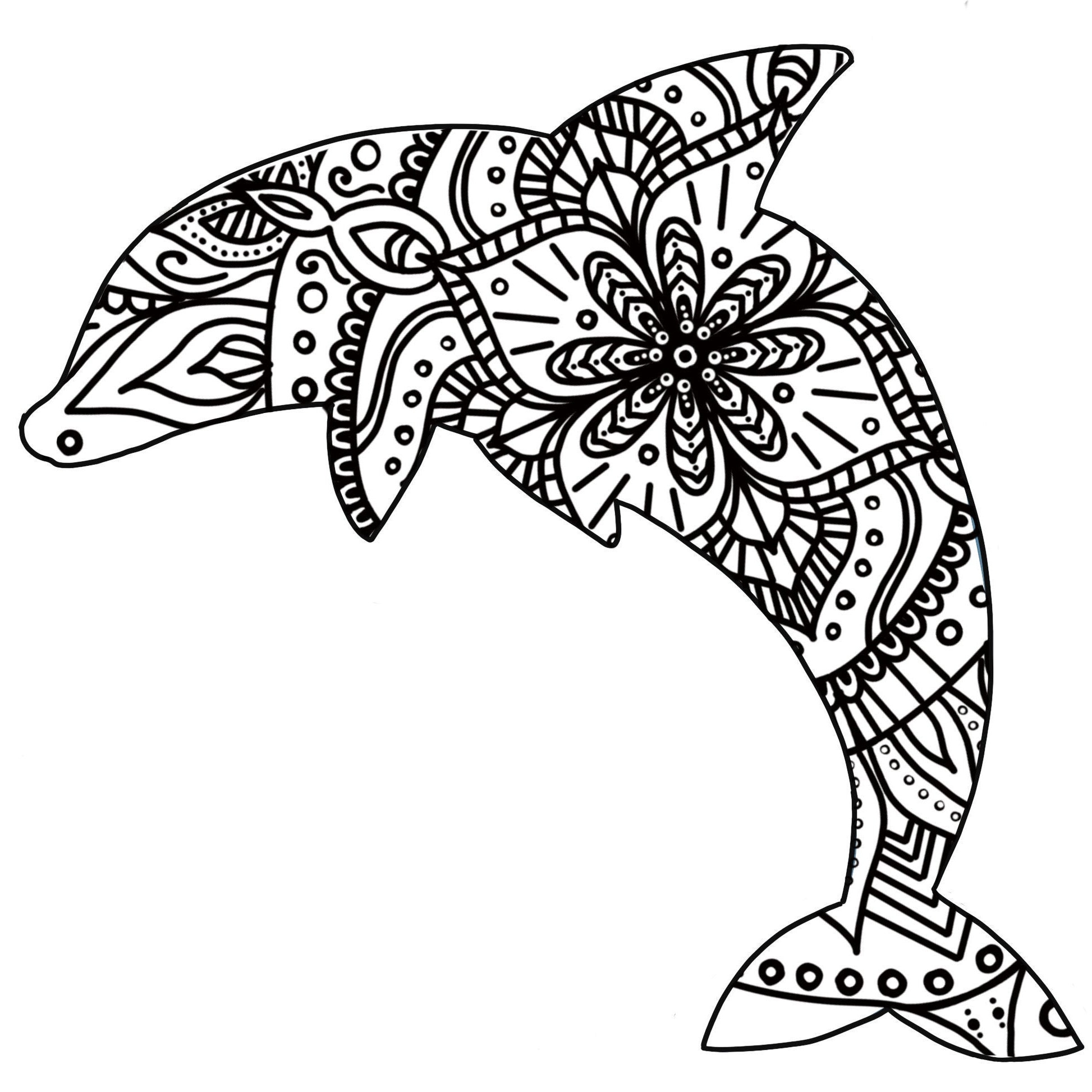 Dolphin SVG Dolphin Mandala Mandala SVG Instand Download - Etsy Hong Kong