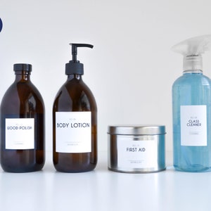 Etichette "fancy" per la casa - Adesivi personalizzabili - Resistenti ad acqua e olio - Organizzazione cucina