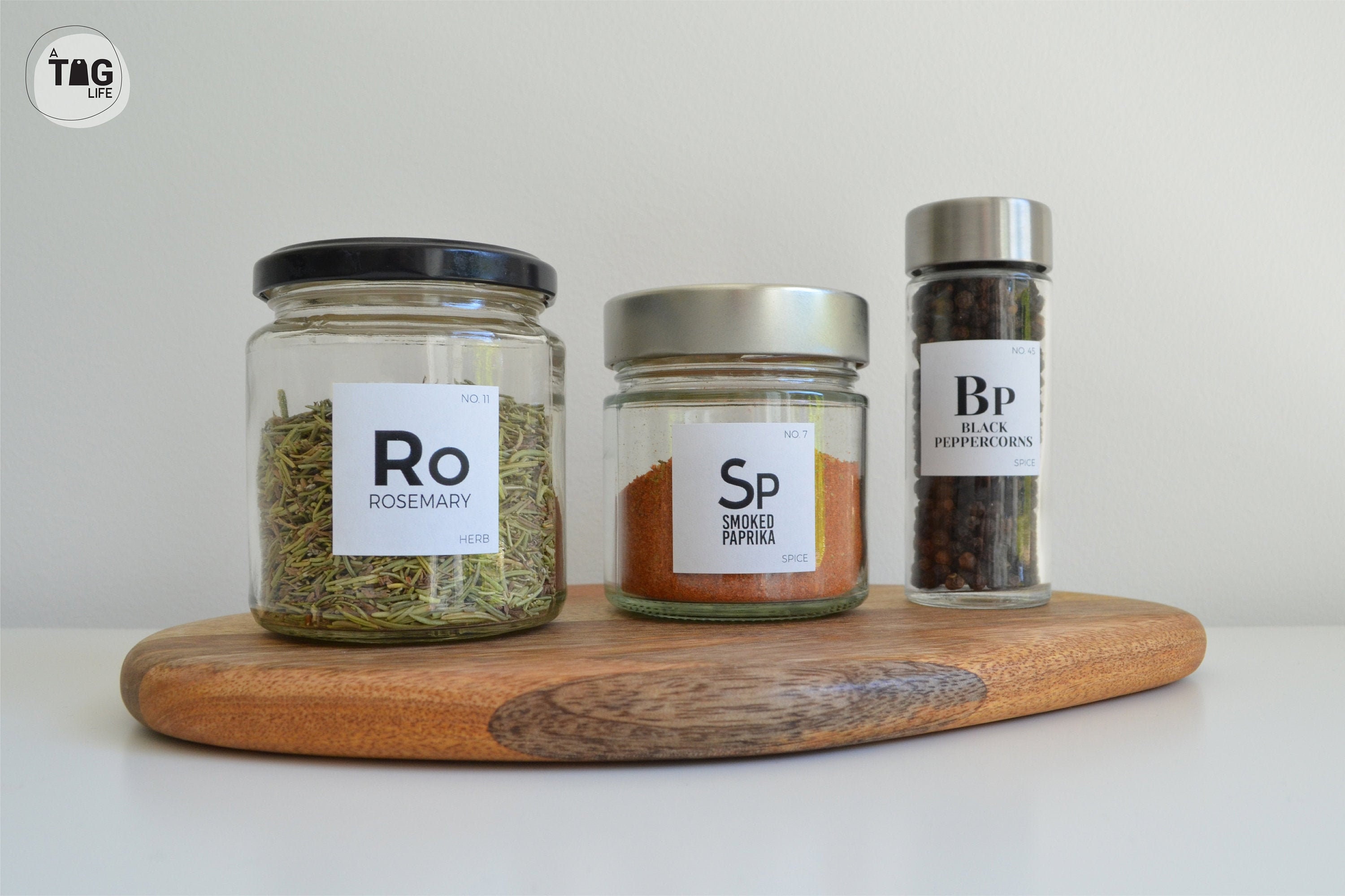 Chemical Element Spice Labels Customizable Square Stickers Etsy