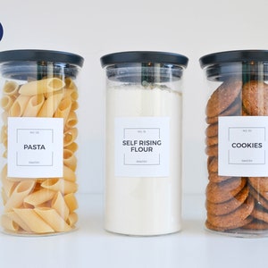 Etichette per la dispensa stile "cornice" - Adesivi quadrati personalizzabili - Resistenti ad acqua e olio - Organizzazione cucina