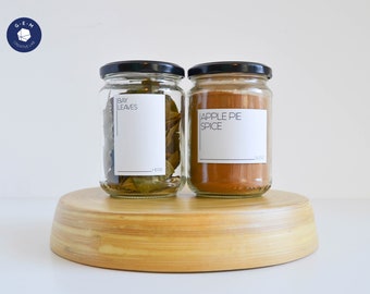 Sleek Spice Labels - Customizable Rectangular Stickers - Kitchen Organization