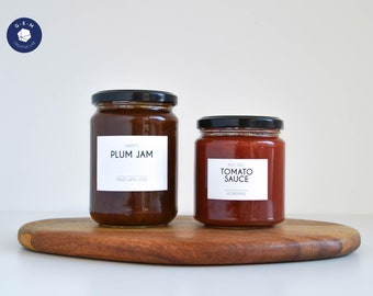 Fancy Canning Jar Labels - Custom Stickers - Kitchen Organization