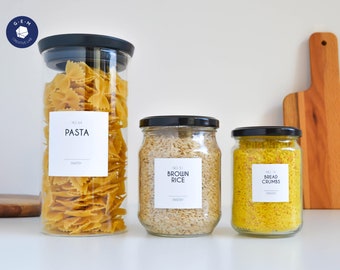 Fancy Pantry Labels - Customizable Stickers - Kitchen Organization