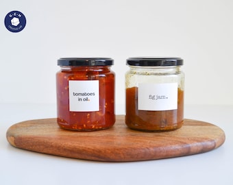 Minimal Canning Jar Labels - Custom Stickers - Water & oil resistant - Kitchen Organization