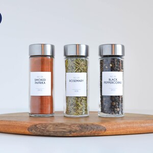 Etichette "fancy" per le spezie - Etichette personalizzabili - Organizzazione della cucina