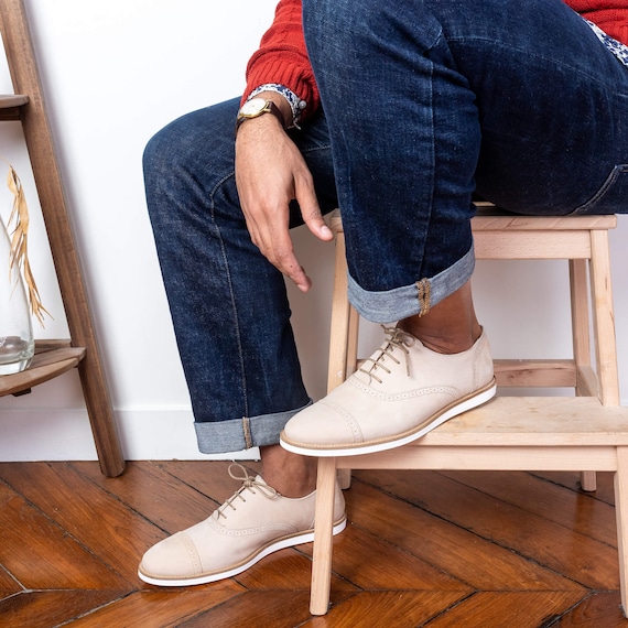 Zapatos de Baile para Hombre en Beige Etsy