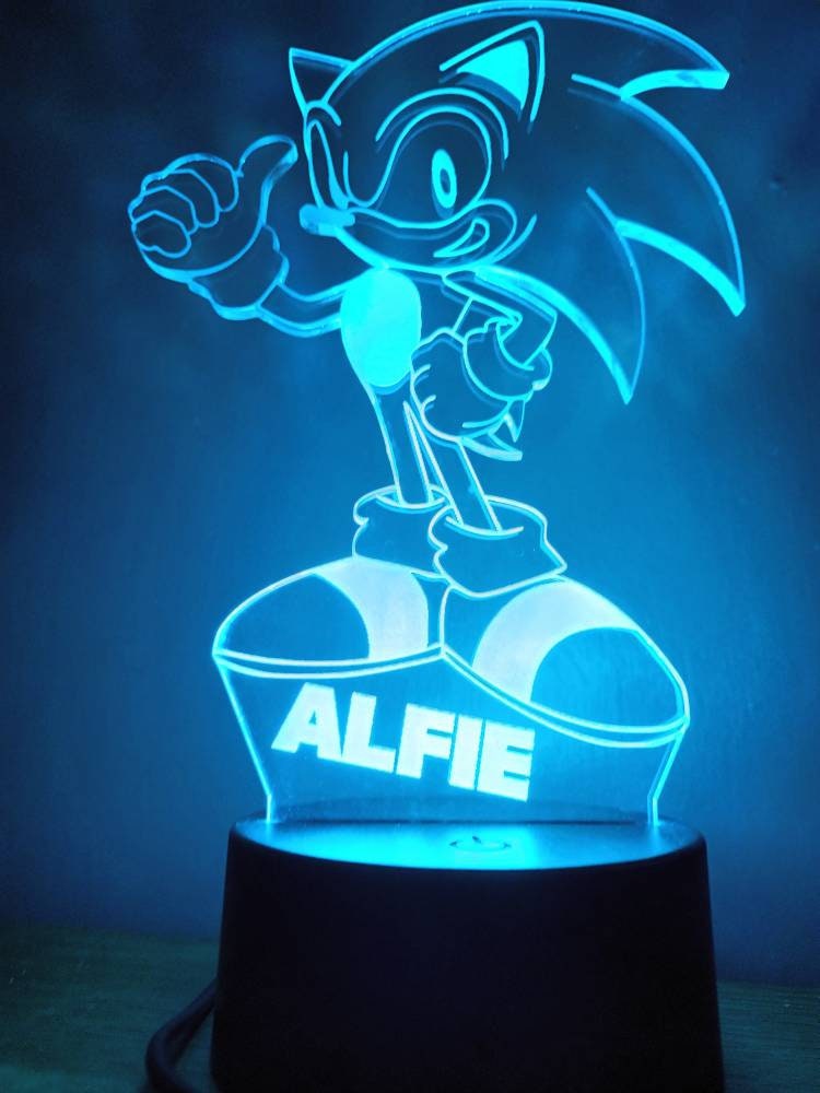  YARRD Sonic Night Light for Kids Sonic Lamp Sonic Led Night  Lights 3D Sonic Lamps for Boys Room Sonic Light : Baby
