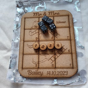 Personalised snakes and ladders wedding table games party favours,unique gifts, table decorations. Mini game