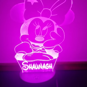 Personalised Minnie mouse 3d led lights