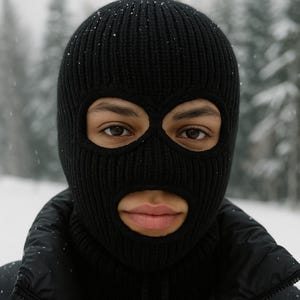 Halloween Balaclava – Winter Ski Mask – Thick Ribbed Knit Face Cover – Cozy Outdoor Snowboarding Mask