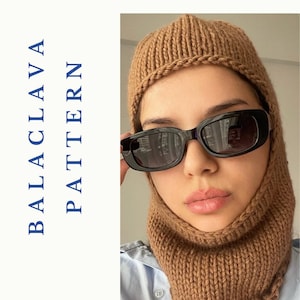 BESTSELLER! Seamless Pattern, Easy Balaclava Pattern, Knitting Pattern for Beginners, ENGLISH ONLY