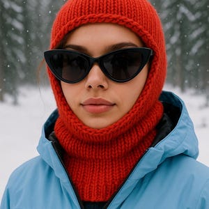 Balaclava Pattern, Beginner English PDF, Five Sizes | Bulky Yarn