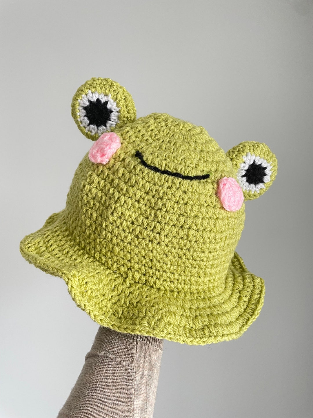 Crochet Bucket Hat Frog Cute Frog Hat Kidcore Hat - Etsy UK