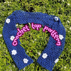 Summer Crochet Patterns, Easy Cropped Mesh Top PDF, 2-in-1 Crochet Mesh Top Pattern
