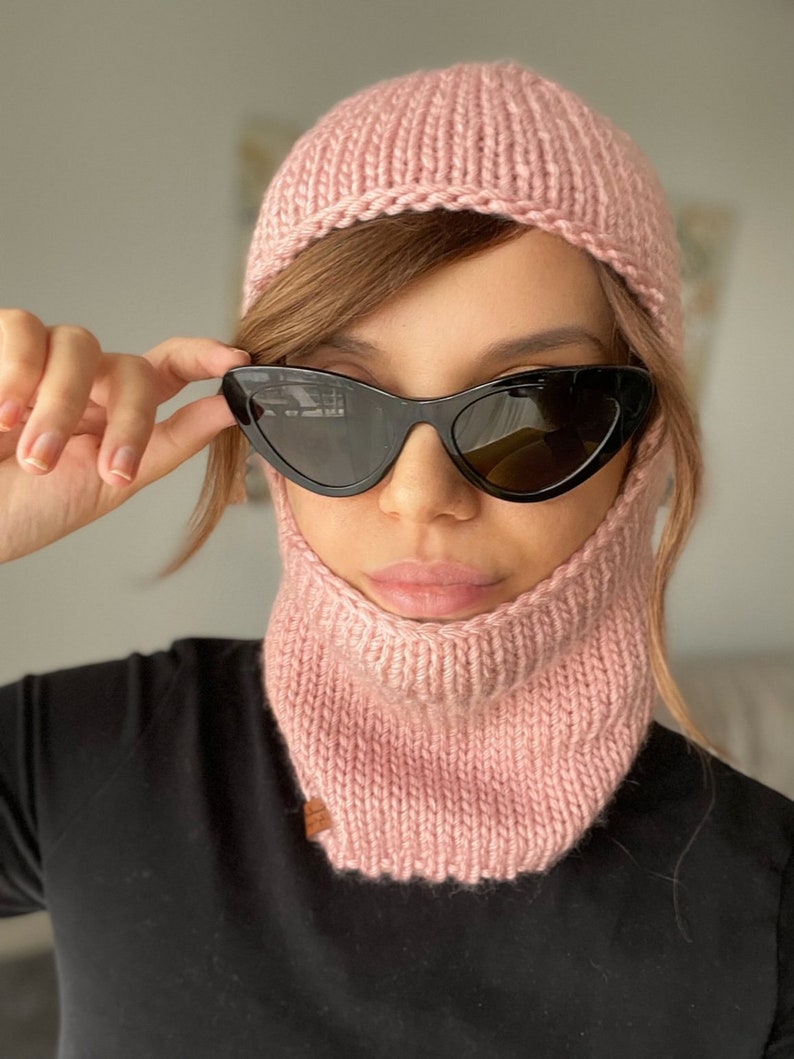 Beanie Balaclava Hat Knitting Pattern