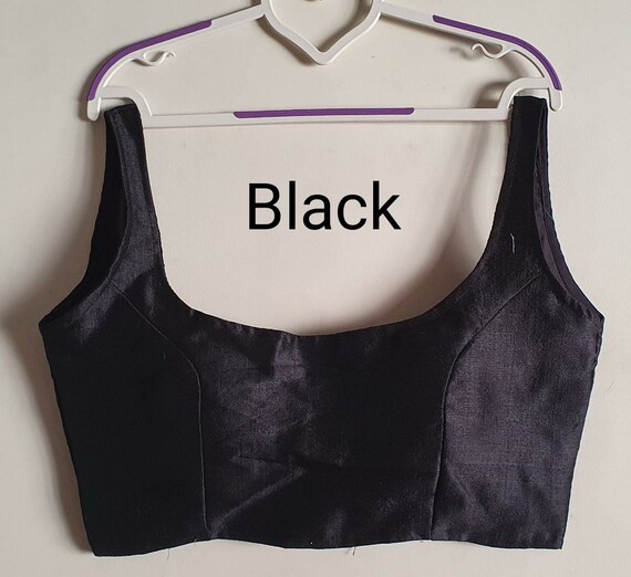 plain black tunic top