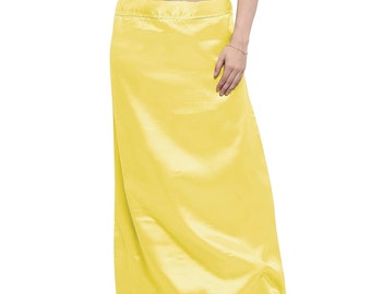 Yellow Readymade Solid Plain Women's Skirt Lehenga - Etsy