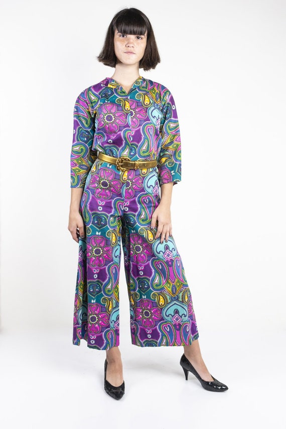 Colorful Groovy Paisley Jumper 1960s