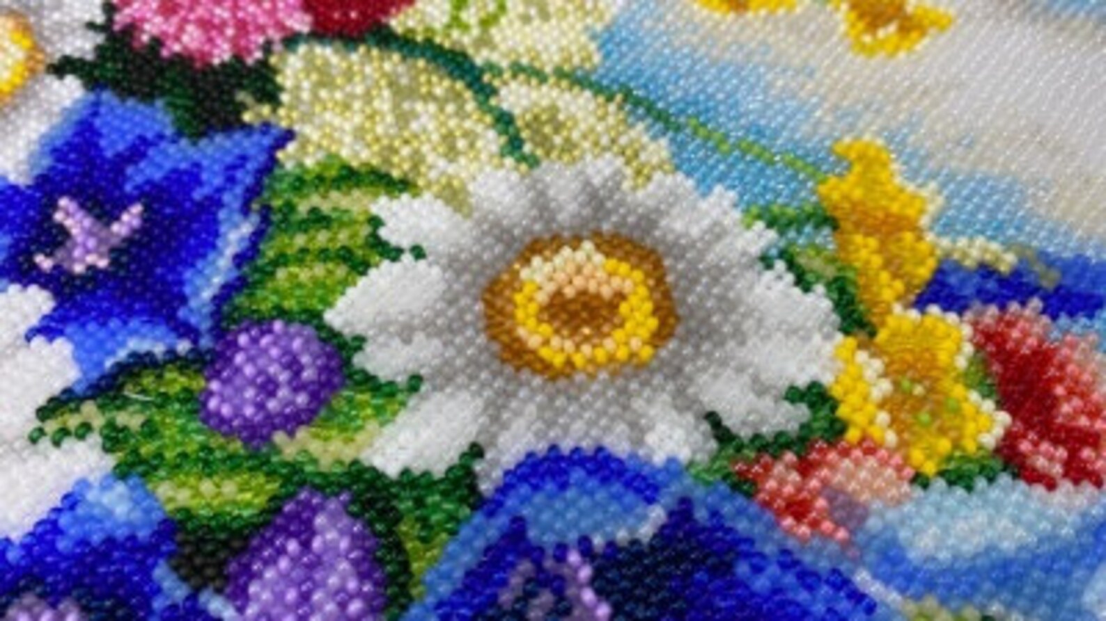 Beadwork kit Embroidery kit Set for embroidery with beads Etsy