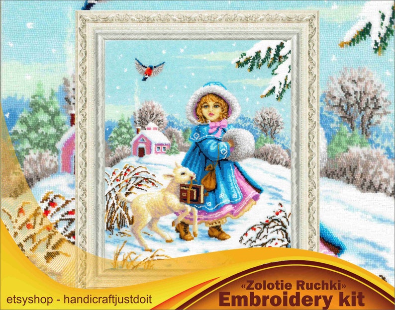 DIY bead embroidery kit, needlepoint kit, full stitching. Bead DIY bead embroidery kit, needlepoint kit, full stitching. Bead