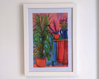 Art print / Still life  / Botanical art / Abstract art / Acrylic painting / Modern art print / Fine art print / Wall art decor