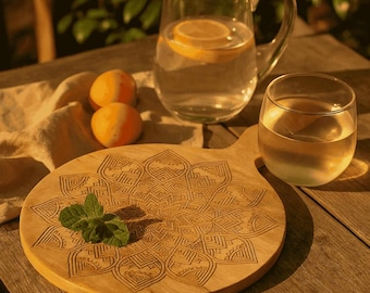 Grawerowana drewniana deska do krojenia – niezbędny element rustykalnej kuchni