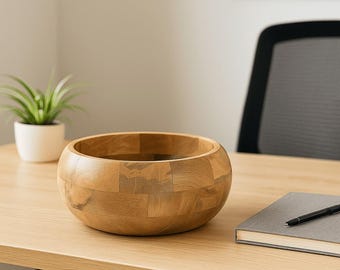 Hand Turned Wooden Salad Bowl – Minimalist