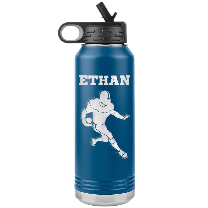 Personalized Football Water Bottle Etsy