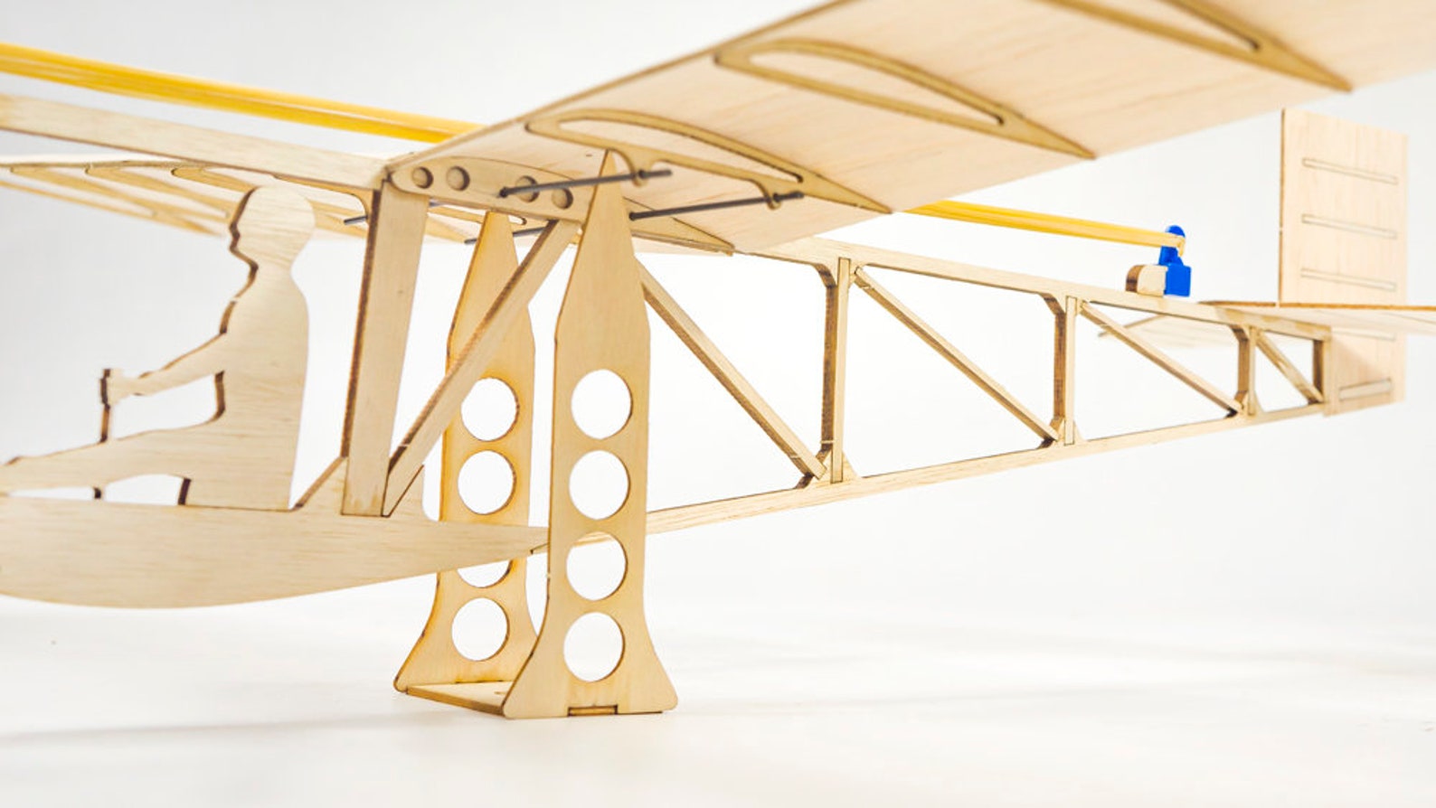 1920s Rubber Powered Glider Airplane Model for Kids Children DIY Wood ...