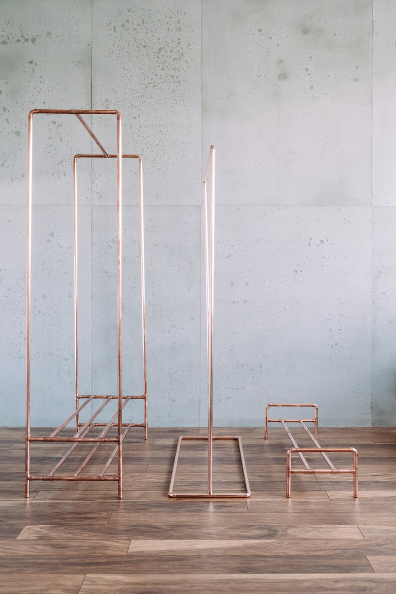 Rose Gold Copper Shoe Rack / Copper Pipe Shoe Rack / Handmade Etsy